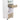Bexley Spa Trolley with Pull-Out Working Space and Hot Towel Cabinet Cubby / White & Light Wood by HANS Equipment