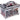 Cameo - Carry-All Trunk - a Huge Assortment of Makeup in a Clear Plastic, Carry-All Trunk With an Aluminum Handle and Trim