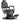 Crosby Vintage Style Barber Chair / Black with Matte Black Frame by Hans Equipment