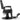Crosby Vintage Style Barber Chair / Black with Matte Black Frame by Hans Equipment