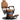 Crosby Vintage Style Barber Chair / Camel with Black Finish by Hans Equipment