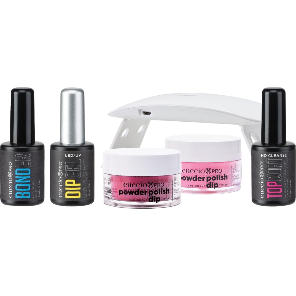 Cuccio Pro Powder Polish Dip Nail Color Starter Kit – French Effect – 36M PAO – USA Made – 5530-INTRO