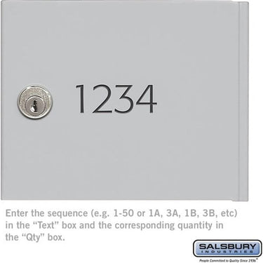Custom Door Engraving - Black Filled - for Aluminum Cell Phone Storage Locker Door by Salsbury – Black Filled by Salsbury
