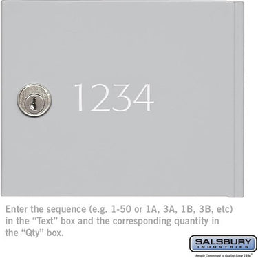 Custom Door Engraving - Regular - for Aluminum Cell Phone Storage Locker Door by Salsbury – Regular by Salsbury