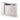 Dallas Reception Desk with Retail Display Case / White with Silver Accents by HANS Equipment
