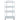DIR Beauty Cart - Metal Frame + 4 Glass Shelves - 36"H x 19.4"W x 13.6"D