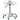 DIR Harmony Medical Saddle Stool - WHITE / 22" - 29.125" Adjustable Seat Height + 6 Wheel Base