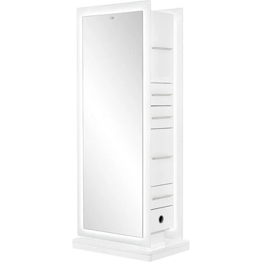 Magic Double LED Lighted Styling Station - WHITE by DIR Salon Furniture