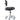 DIR Zen Adjustable Swivel Stool - BLACK / 21" - 28" Adjustable Seat Height + 6 Wheel Base