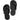 Disposable Pedi Slippers - Black / 12 Pack