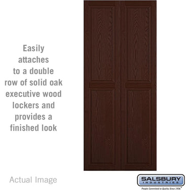 Double End Side Panel - for 18 Inch Deep Solid Oak Executive Wood Locker by Salsbury – Dark by Salsbury
