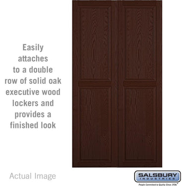 Double End Side Panel - for 24 Inch Deep Solid Oak Executive Wood Locker by Salsbury – Dark by Salsbury