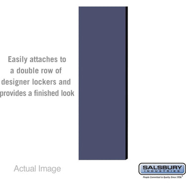 Double End Side Panel - for 5 Feet High - 18 Inch Deep Designer Wood Locker - without Sloping Hood by Salsbury – Blue by Salsbury