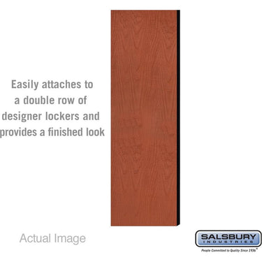 Double End Side Panel - for 5 Feet High - 18 Inch Deep Designer Wood Locker - without Sloping Hood by Salsbury – Cherry by Salsbury