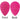 Finger Mitt Facial Exfoliating Sponge - Latex-Free Hydrophilic Polyurethane Foam- Hot Pink / Case of 48 Individually Wrapped Sponges