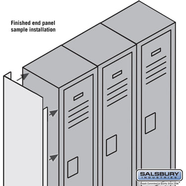 Finished End Panel - for 6 Feet High 21 Inch Deep Metal Locker by Salsbury – Tan by Salsbury