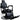 Finnegan II Antique Style Barber Chair / Black with Matte Black Frame by Hans Equipment