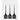Framar Matte Black Clasic Color Brush Set - 3 Pack