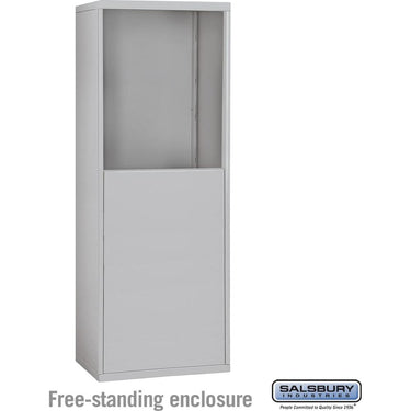 Free-Standing Enclosure for #19158-16 and #19158-20 - Recessed Mounted Cell Phone Lockers - Aluminum by Salsbury – Aluminum by Salsbury