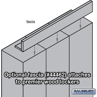 Front Filler - Fascia - for Premier Lockers by Salsbury – Arctic White by Salsbury