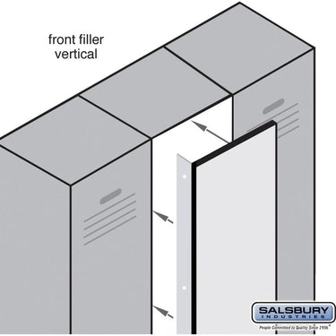 Front Filler - Vertical - 15-inch Wide for Heavy Duty Plastic Locker by Salsbury – Blue by Salsbury