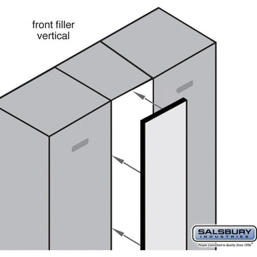 Front Filler - Vertical - 9-inch Wide for Designer Wood Locker by Salsbury – Black by Salsbury