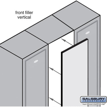 Front Filler - Vertical - 9-inch Wide for Solid Oak Executive Wood Locker by Salsbury – Dark by Salsbury