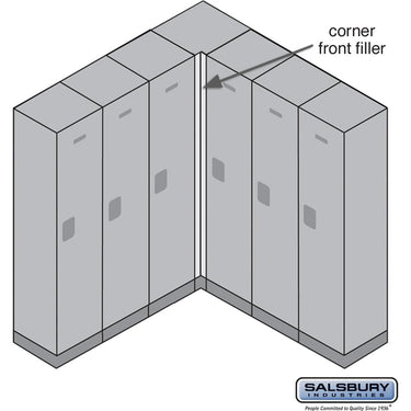 Front Filler - Vertical - Corner - for Designer Wood Lockers - Black by Salsbury – Default Title by Salsbury
