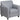 Gray Leather Guest Chair / Reception Chair by BIGA