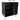 Harlow Glass-Topped Compact Reception Desk / Black Laminate by HANS Equipment