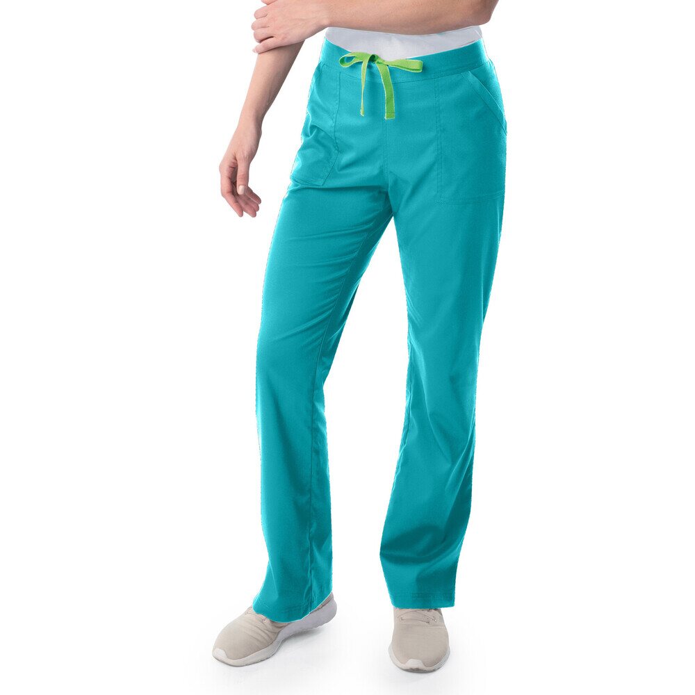 Landau Proflex Women's Straight-Leg Cargo Scrub Pants - TEAL / Sizes X