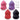 Latex Free Cosmetic Hydrophilic Foam Blending Sponge - Mix of Purple, Pink, Black, Red / 2.5&quot; x 1.5&quot; / 36 Pack - Individually Wrapped - 9 of Each Color