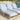 Lounge Chair Cover - Velour Stripe With Fitted Hood / White by Boca Terry