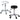 Maia Round Hydraulic Stool / 20"-26" Height - Available in White, Black and Dark Grey by Silver Spa
