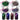 Mirror Chrome Nail Powder 4 Pieces - Pigment for Brilliant Shine Effect - Colors Ablaze Collection - Set
