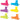 Neon Butterfly Clamps - 3-1/4" Wide / 36 Count by Soft n Style
