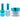 NuRevolution Lavish 4-in-1 - LED/UV Soak Off Gel Polish 0.5 oz. + Nail Lacquer 0.5 oz. + Acrylic - Dipping - Sculpting Powder 2 oz. - #LMS73 Azuretta