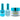 NuRevolution Lavish 4-in-1 - LED/UV Soak Off Gel Polish 0.5 oz. + Nail Lacquer 0.5 oz. + Acrylic - Dipping - Sculpting Powder 2 oz. - #LMS74 Bluebell