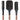 Nylon Bristle Brush Set / 2" Round Brush + Rectangular Paddle Brush + Curved Head Styling Brush by Product Club