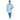 Scalpmaster Nylon Striped Barber Cloth 45" X 50", Snap Blue