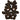 Set of 4 Tao Good Wishes Symbols - Antique Black Wood / Each Piece 7" x 6" by East-West Furnishings