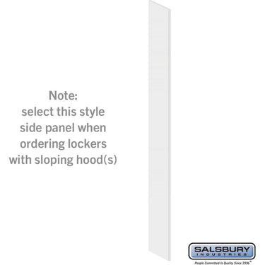 Side Panel - for 15 Inch Deep Premier Wood Locker - with Sloping Hood by Salsbury – Arctic White by Salsbury