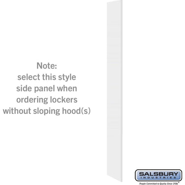 Side Panel - for 15 Inch Deep Premier Wood Locker - without Sloping Hood by Salsbury – Arctic White by Salsbury