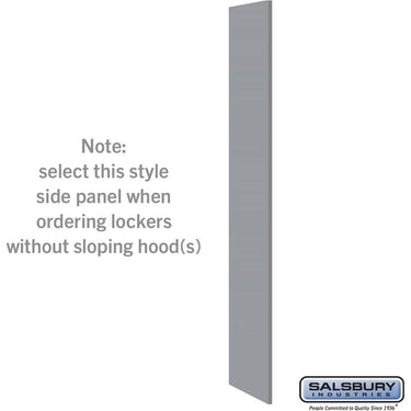 Side Panel - for 18 Inch Deep Premier Wood Locker - without Sloping Hood by Salsbury – Winter Fog by Salsbury