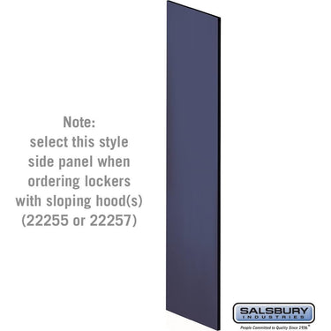 Side Panel - for 24 Inch Deep Designer Wood Locker - with Sloping Hood by Salsbury – Blue by Salsbury