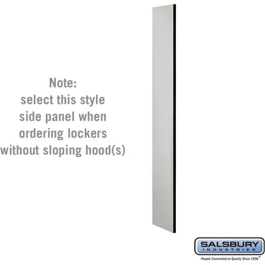 Side Panel - for 5 Feet High - 15 Inch Deep Designer Wood Locker - without Sloping Hood by Salsbury – Gray by Salsbury