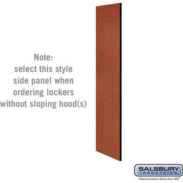 Side Panel - for 5 Feet High - 21 Inch Deep Designer Wood Locker - without Sloping Hood by Salsbury – Cherry by Salsbury