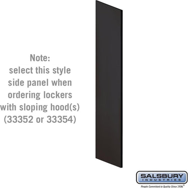 Side Panel - for 5 Feet High - 21 Inch Deep Designer Wood Locker - without Sloping Hood by Salsbury – Black by Salsbury