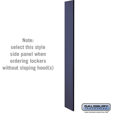 Side Panel - for 6 Feet High - 15 Inch Deep Designer Wood Locker - without Sloping Hood by Salsbury – Blue by Salsbury