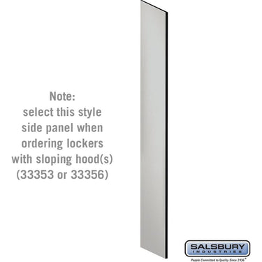 Side Panel - for 6 Feet High - 18 Inch Deep Designer Wood Locker - with Sloping Hood by Salsbury – Gray by Salsbury
